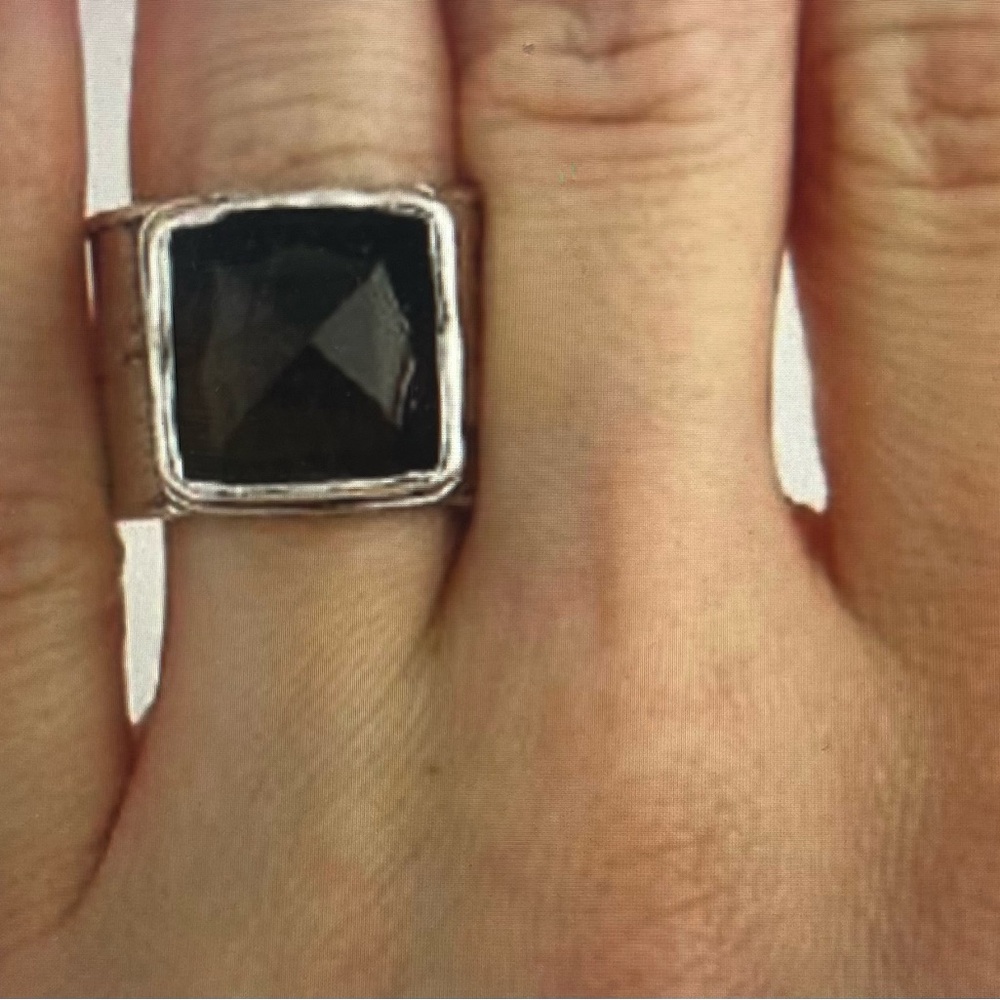 Silpada Brown Smokey quartz 935 Sterling Silver Ring - Picture 1 of 5